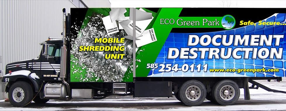 eco green park mobile shredding truck